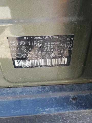 2018 SUBARU OUTBACK 2. 4S4BSAFC6J3297023