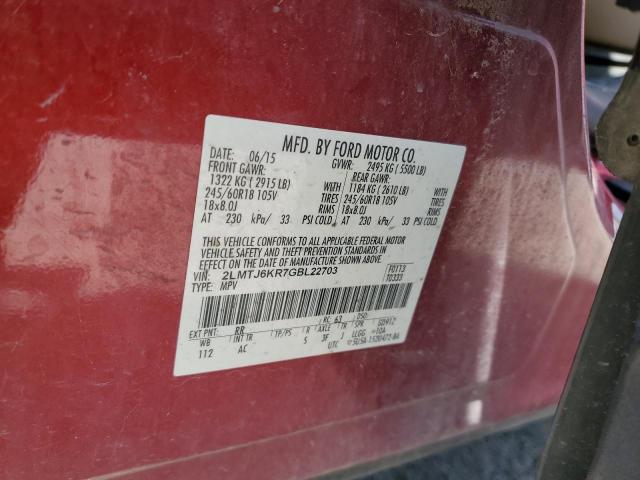 2016 LINCOLN MKX SELECT 2LMTJ6KR7GBL22703