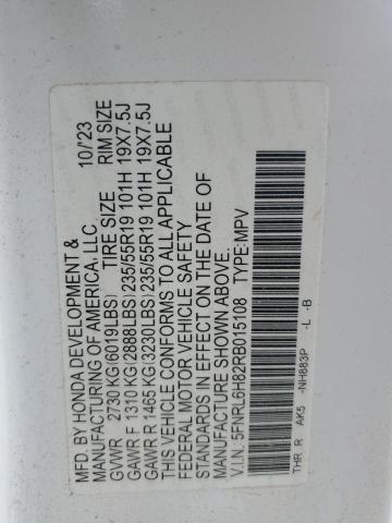 2024 HONDA ODYSSEY TO 5FNRL6H82RB015108
