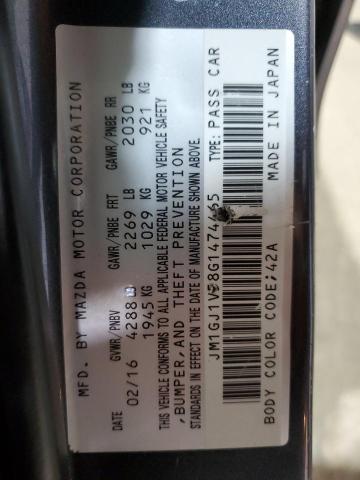 2016 MAZDA 6 TOURING JM1GJ1V58G1474465