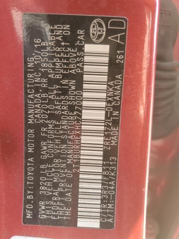 2017 TOYOTA COROLLA L - 2T1BURHEXHC777000