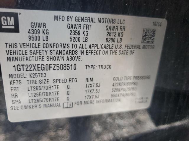 2015 GMC SIERRA K25 1GT22XEG0FZ508510