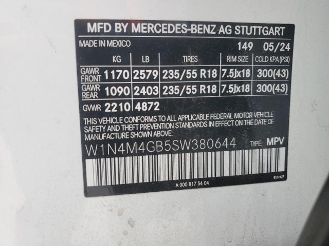 2025 MERCEDES-BENZ GLB 250 W1N4M4GB5SW380644