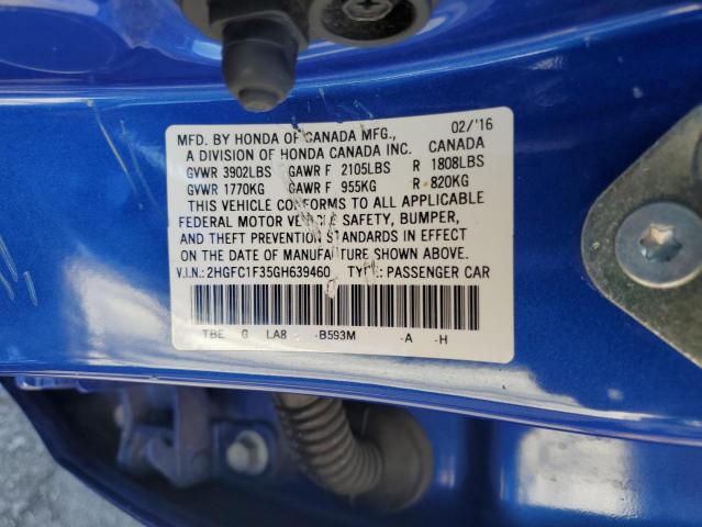 2016 HONDA CIVIC EX 2HGFC1F35GH639460