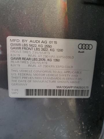 2015 AUDI Q5 PREMIUM WA1DGAFP1FA092675