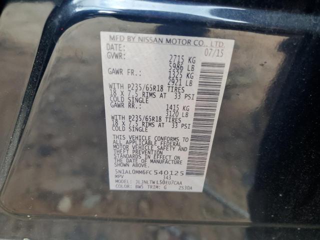 2015 INFINITI QX60 - 5N1AL0MM6FC540125