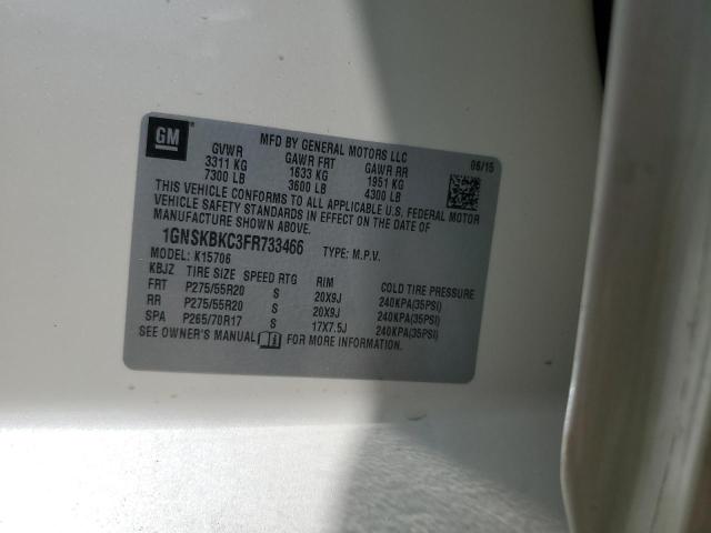 2015 CHEVROLET TAHOE K150 1GNSKBKC3FR733466