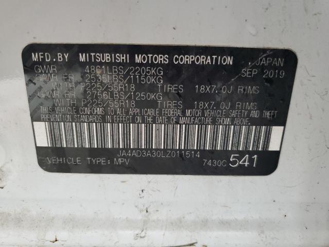 2020 MITSUBISHI OUTLANDER JA4AD3A30LZ011514