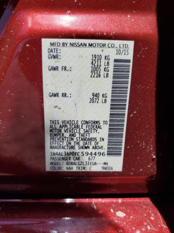 2015 NISSAN ALTIMA 2.5 - 1N4AL3AP0FC594496