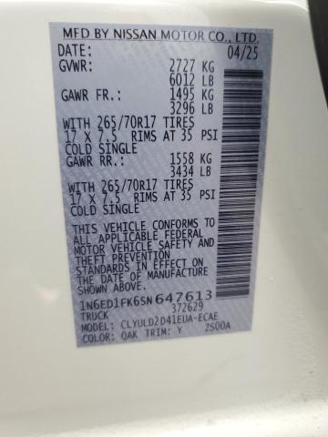 2025 NISSAN FRONTIER SV 1N6ED1FK6SN647613