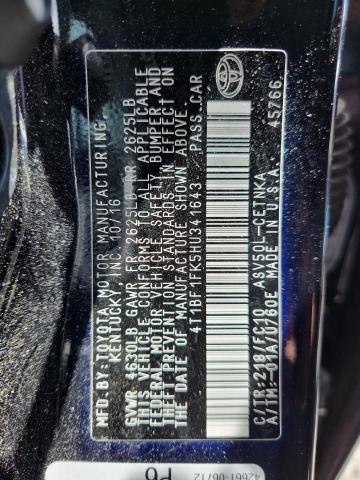 2017 TOYOTA CAMRY LE - 4T1BF1FK5HU341643
