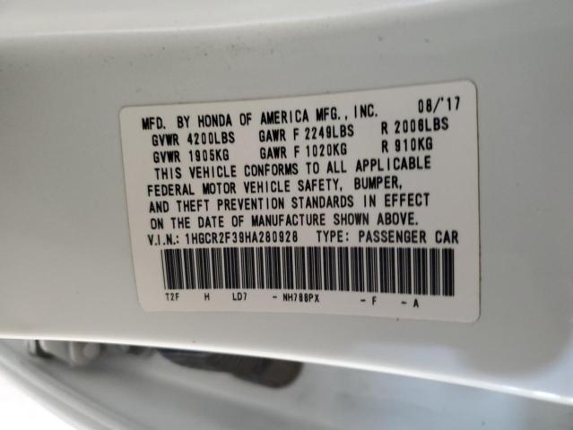 2017 HONDA ACCORD LX 1HGCR2F39HA280928