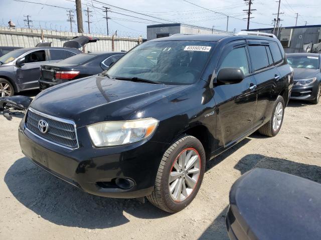 TOYOTA HIGHLANDER 2008 black  hybrid engine JTEEW41A582005239 photo #1