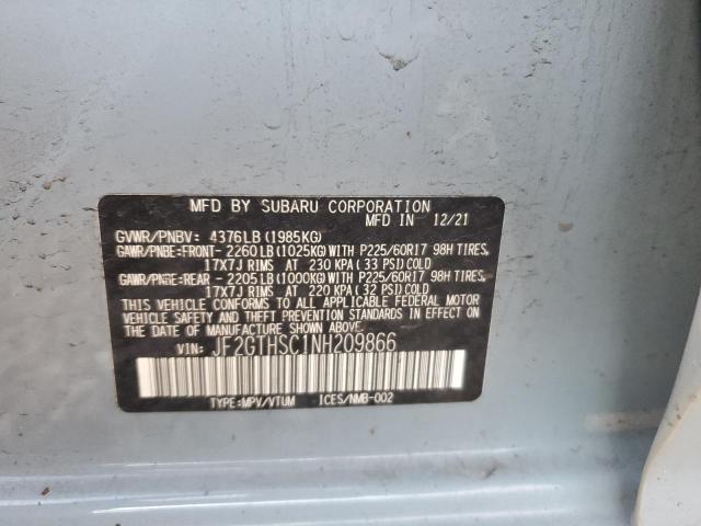 2022 SUBARU CROSSTREK JF2GTHSC1NH209866