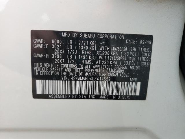 2020 SUBARU ASCENT LIM 4S4WMAPD4L3417522