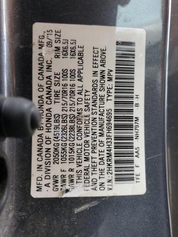 2015 HONDA CR-V LX 2HKRM4H33FH694695