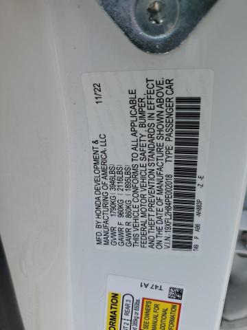 2023 HONDA CIVIC/SE 19XFL2H84PE002018