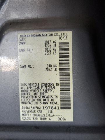 2016 NISSAN ALTIMA 2.5 - 1N4AL3AP9GC197841
