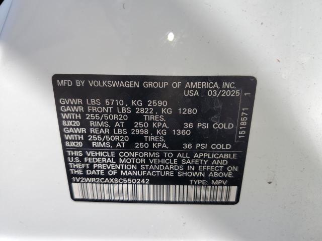 2025 VOLKSWAGEN ATLAS SE 1V2WR2CAXSC550242