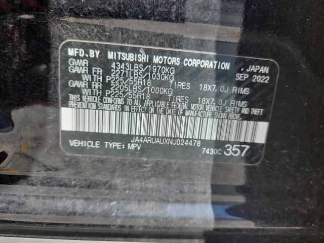 2022 MITSUBISHI OUTLANDER SPORT ES JA4ARUAUXNU024478