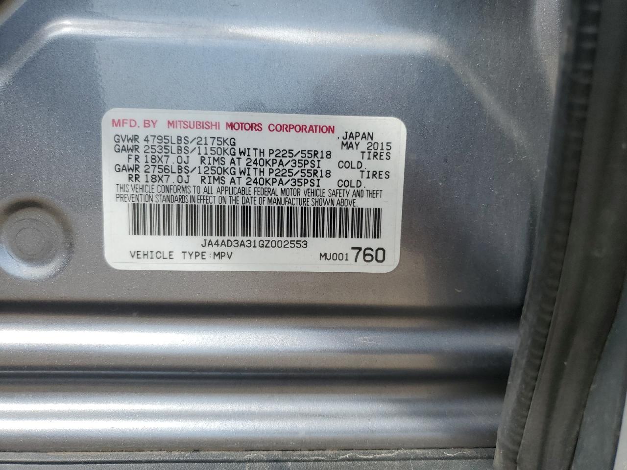 MITSUBISHI OUTLANDER SE