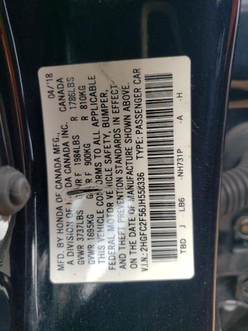 2018 HONDA CIVIC 2HGFC2F56JH558336