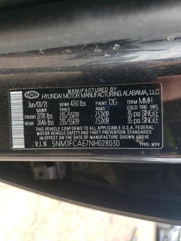 2022 HYUNDAI TUCSON SEL 5NMJFCAE7NH028030