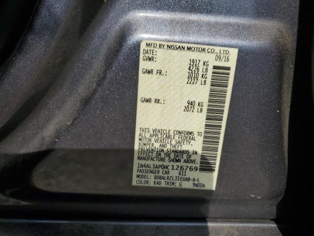 2017 NISSAN ALTIMA 2.5 - 1N4AL3AP0HC126769