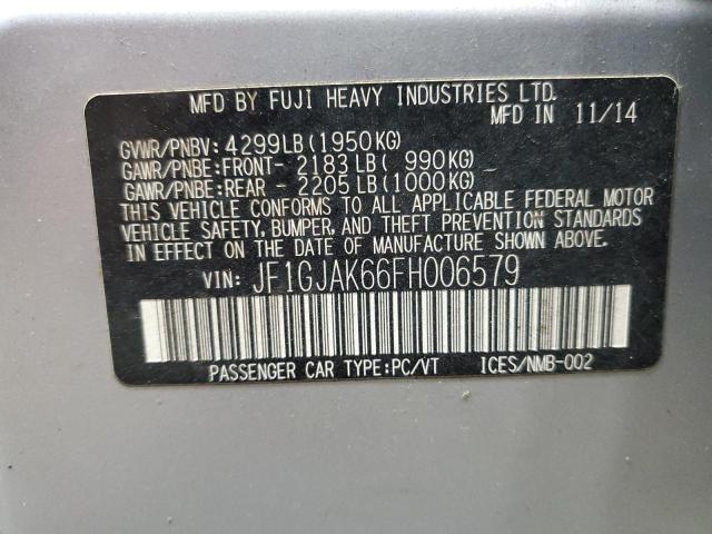 2015 SUBARU IMPREZA PR JF1GJAK66FH006579