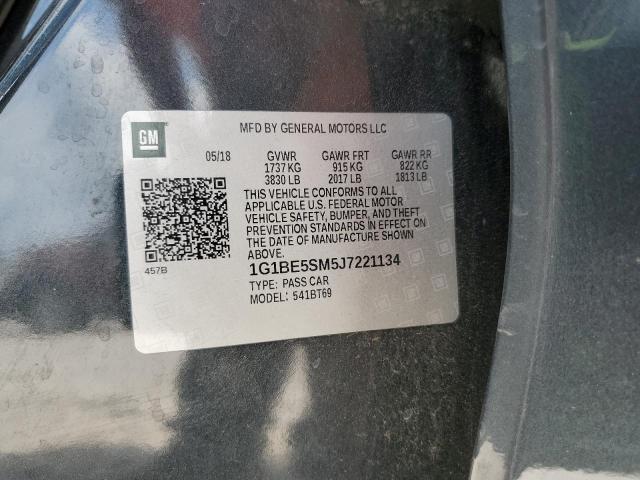 2018 CHEVROLET CRUZE LT 1G1BE5SM5J7221134