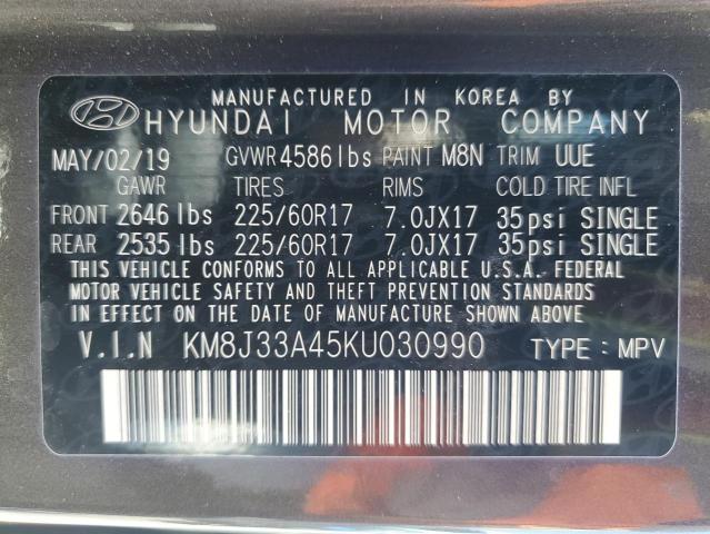 2019 HYUNDAI TUCSON LIM KM8J33A45KU030990