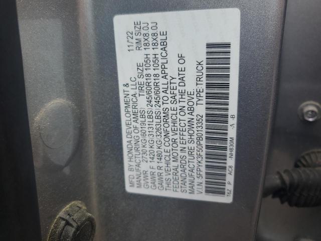 2023 HONDA RIDGELINE 5FPYK3F50PB013352