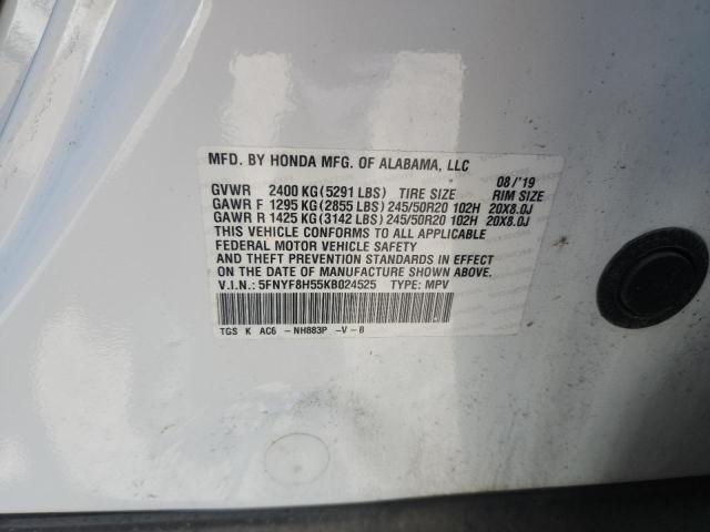 2019 HONDA PASSPORT E 5FNYF8H55KB024525