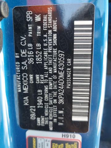 2021 KIA RIO LX 3KPA24AD0ME430597