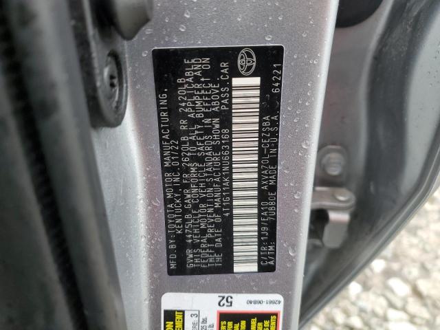 2022 TOYOTA CAMRY SE - 4T1G11AK1NU663168