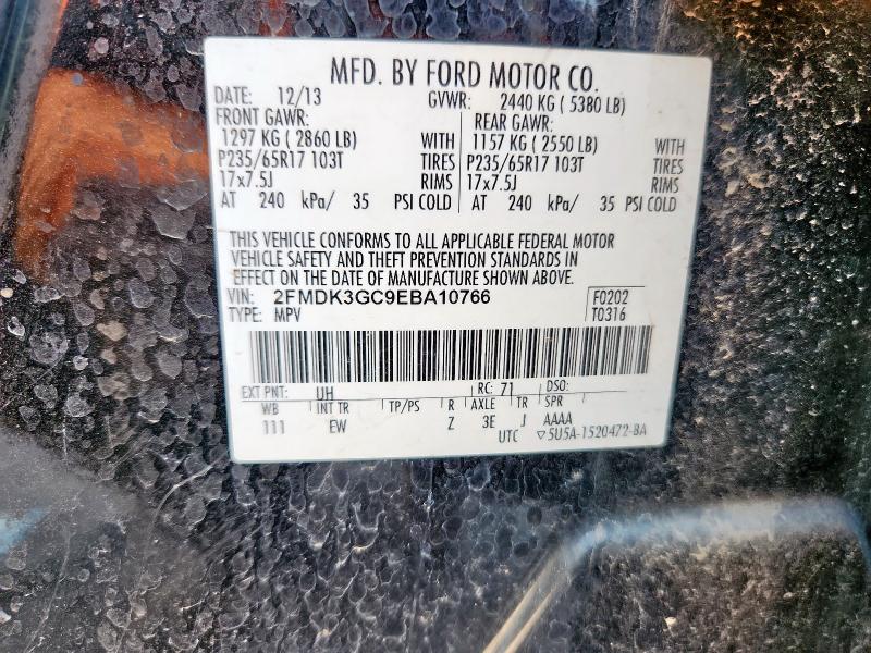2014 FORD EDGE SE - 2FMDK3GC9EBA10766