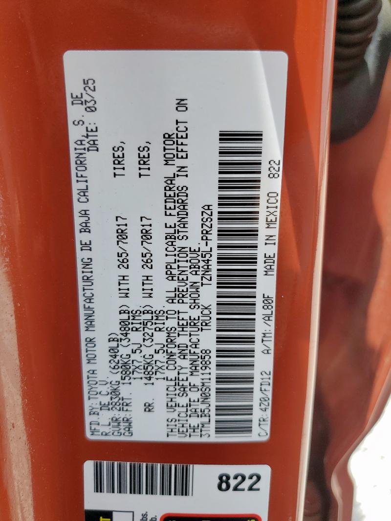 2025 TOYOTA TACOMA DOU 3TMLB5JN0SM119858