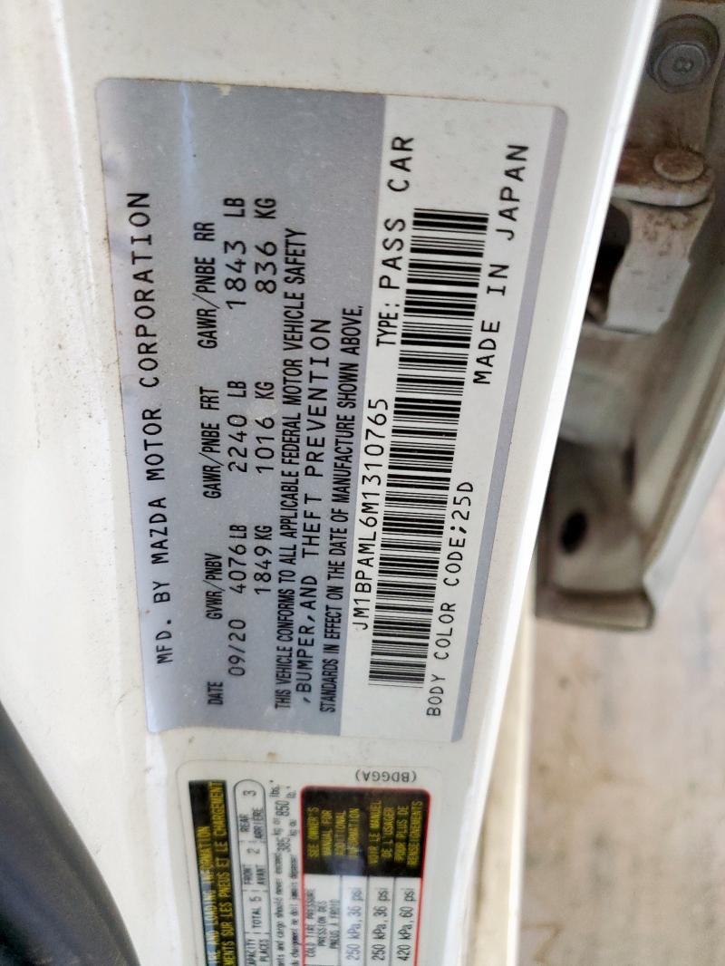 2021 MAZDA 3 PREMIUM JM1BPAML6M1310765