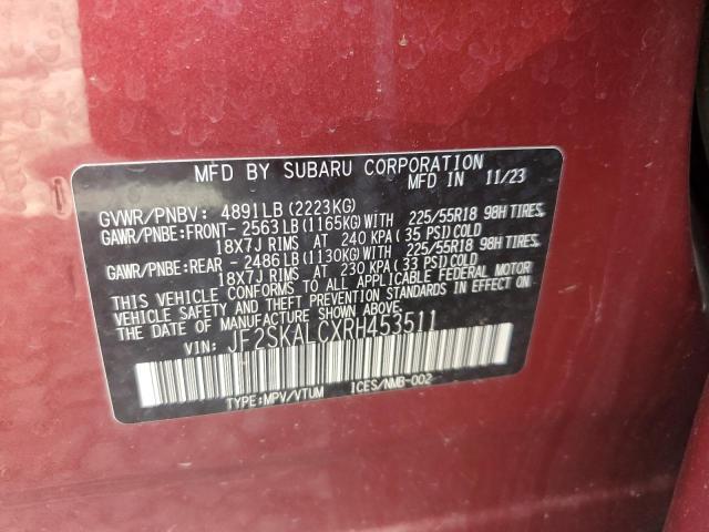 2024 SUBARU FORESTER L JF2SKALCXRH453511