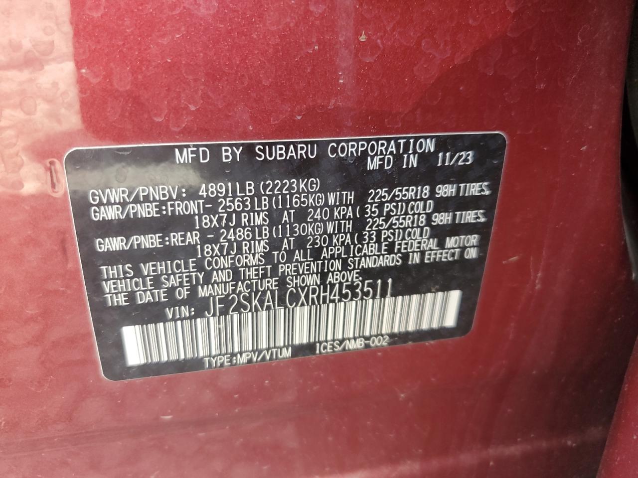 SUBARU FORESTER LIMITED