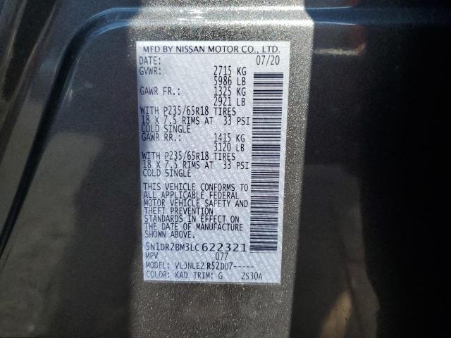 2020 NISSAN PATHFINDER 5N1DR2BM3LC622321