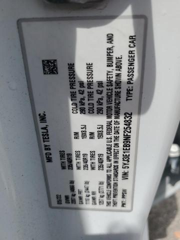 2022 TESLA MODEL 3 5YJ3E1EB9NF254832