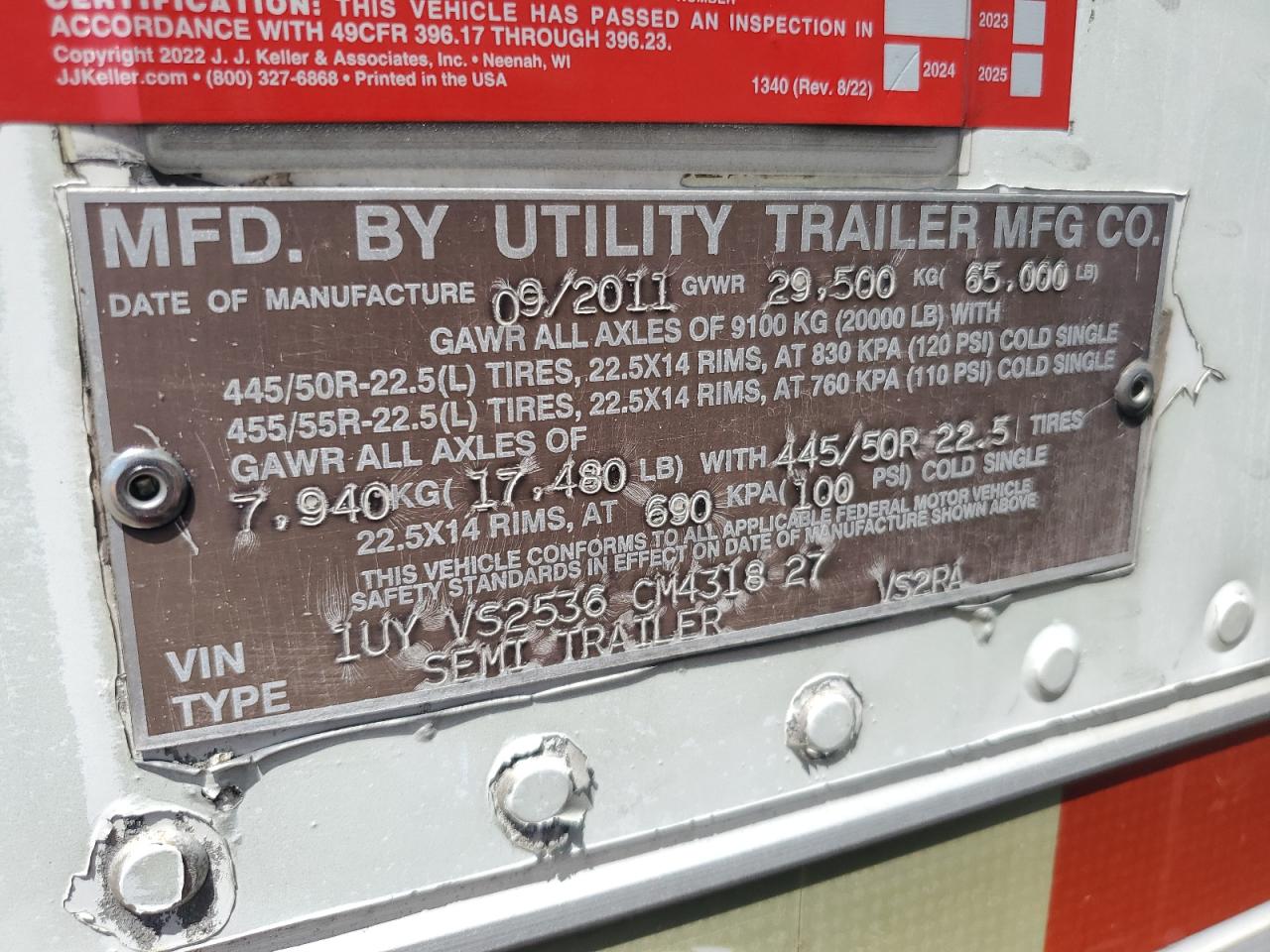 Lot #3206346133 2012 UTILITY VS2RA