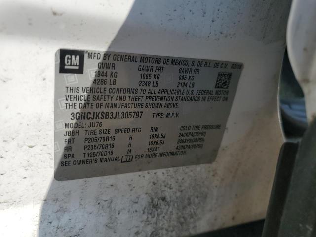 2018 CHEVROLET TRAX LS 3GNCJKSB3JL305797
