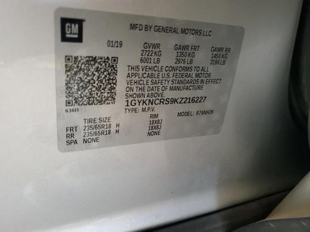2019 CADILLAC XT5 LUXURY 1GYKNCRS9KZ216227