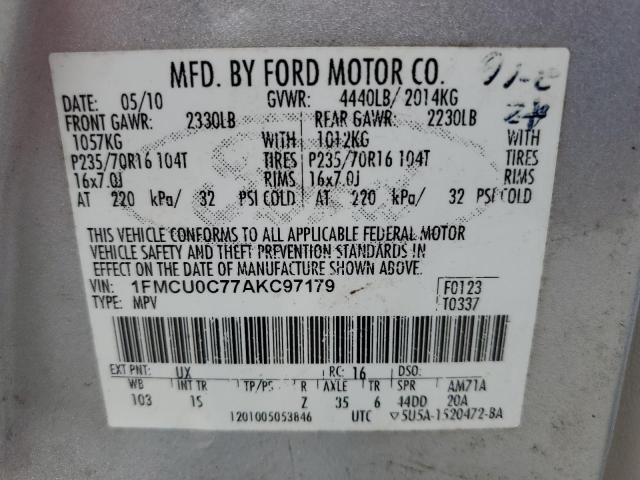2010 FORD ESCAPE XLS - 1FMCU0C77AKC97179