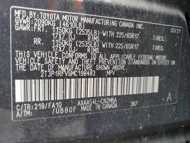 2021 TOYOTA RAV4 XLE - 2T3P1RFV5MC198483