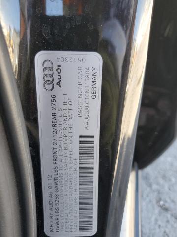 2012 AUDI A6 PREMIUM - WAUGGAFC1CN117804