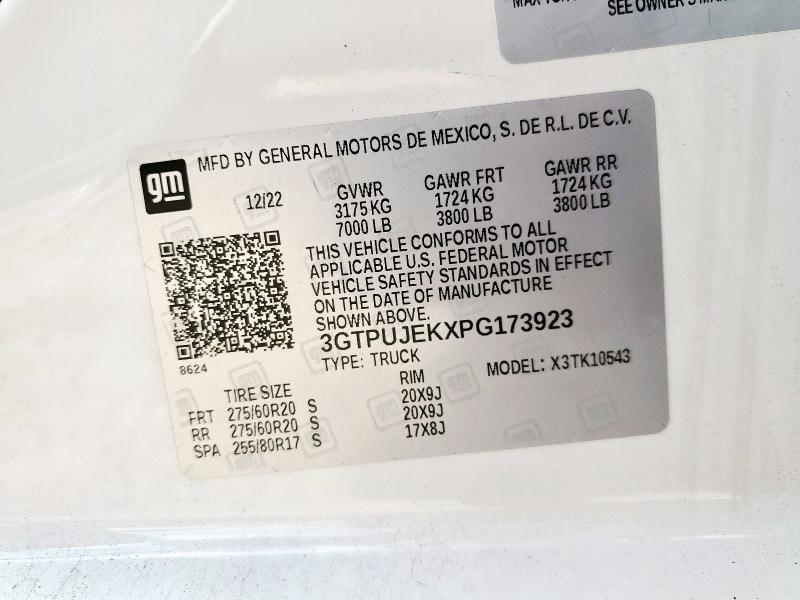 2023 GMC SIERRA K1500 ELEVATION-L 3GTPUJEKXPG173923
