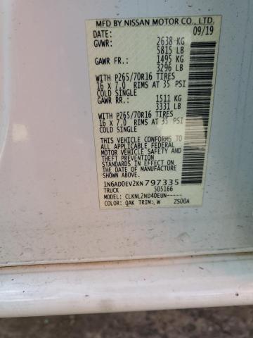 2019 NISSAN FRONTIER S 1N6AD0EV2KN797335